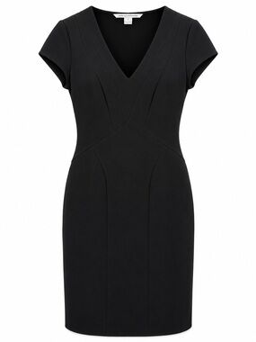 Diane von Furstenberg Norma Ponte Pencil Dress Black Size 6
